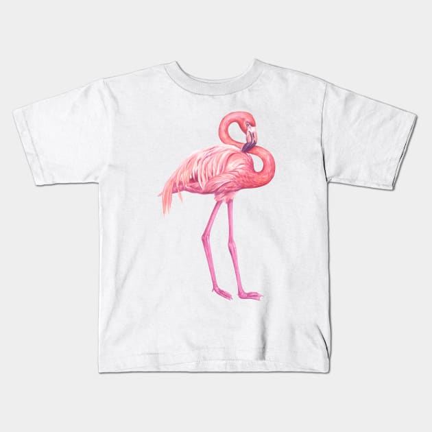 Flamingo Kids T-Shirt by katerinamk